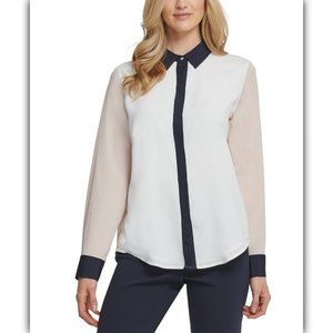 DKNY Colorblocked Blouse